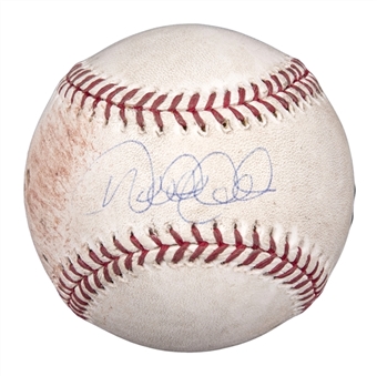 2007 Derek Jeter Game Used and Signed OML Selig Baseball (MLB Authenticated & Steiner)